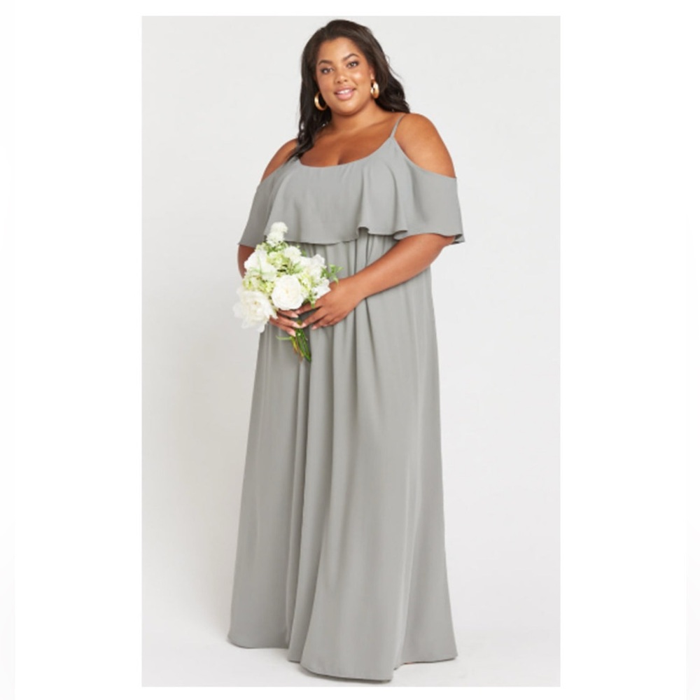 Show Me Your Mumu Dress Women Caitlin Ruffle Maxi Soft Charcoal